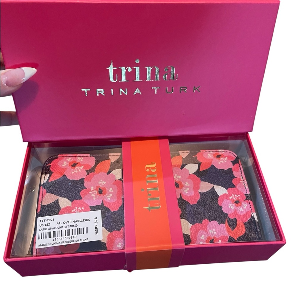 Trina Turk Pink and Blue Floral Wallet